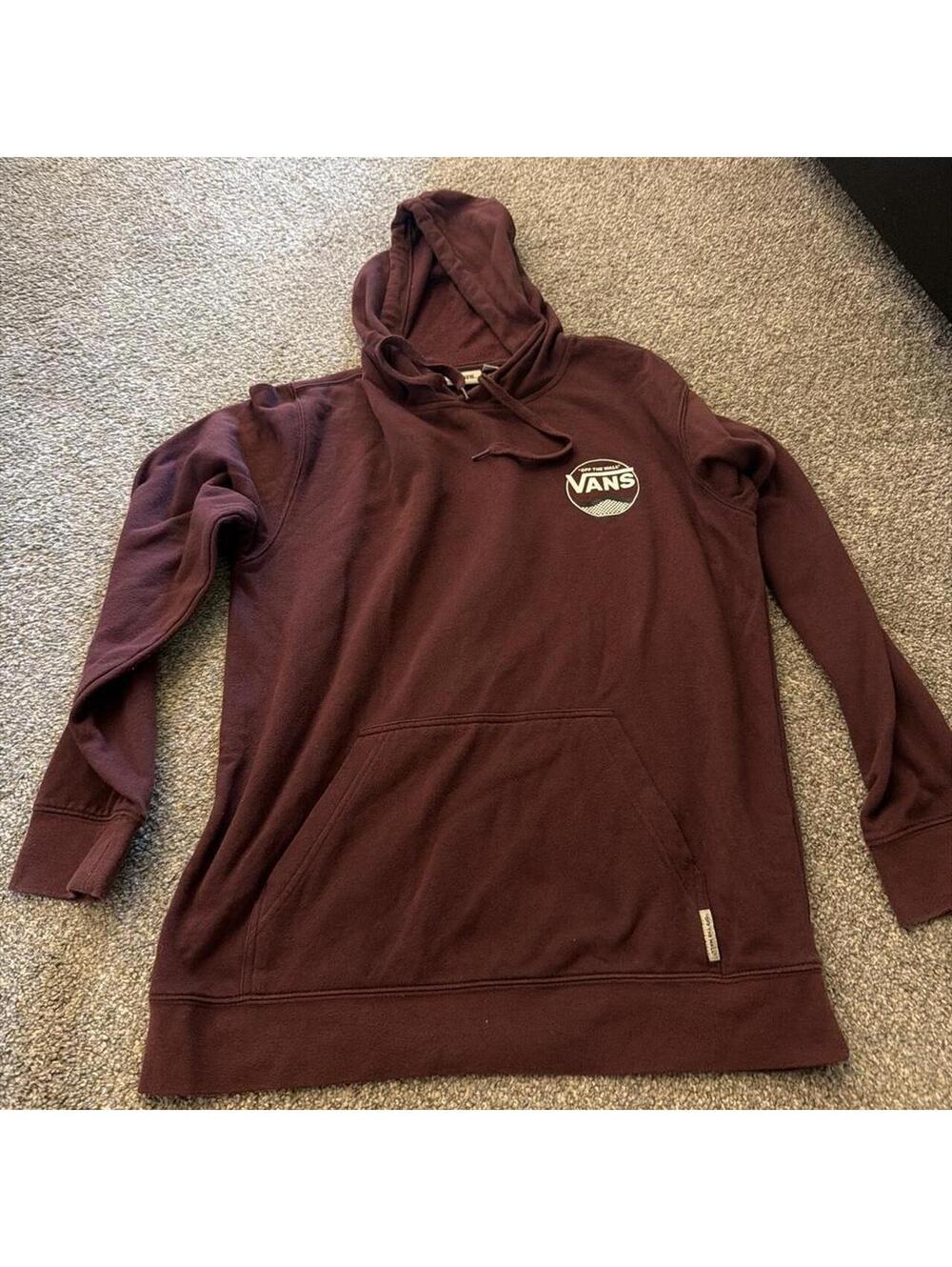 Vans Men's Burgundy and Brown Hoody